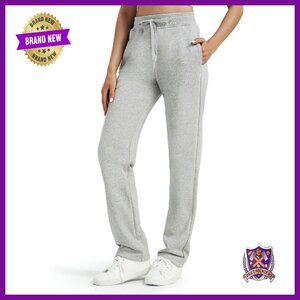 Tall Women's Straight Leg Sweatpants 32/34 Inseam Elastic Waist Pockets